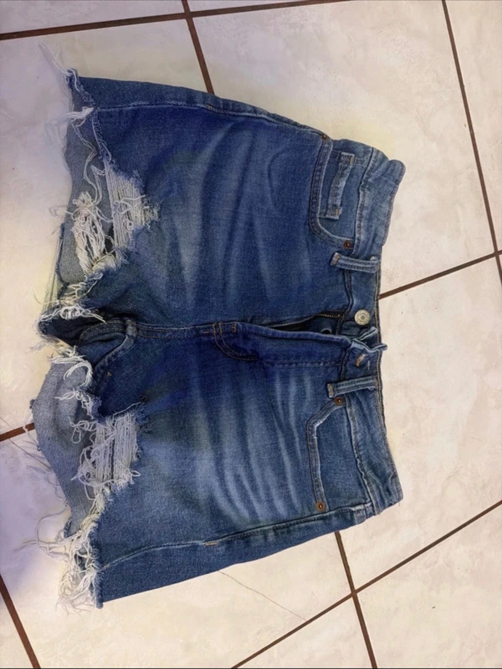 Old Navy Distressed Blue Denim Cutoff Shorts